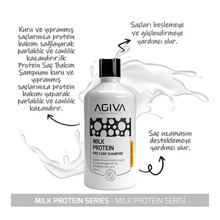 Agiva Milk Protein Hair Care Set: Shampoo, Hair Milk & Comb - Repair Damaged Hair, Restore Shine, Moisturize & Detangle Agiva Milk Protein Hair Care: Repair, Moisturize & Shine milk protein shampoo, hair milk for dry hair, hair care set, damaged hair repair, hair moisturizing treatment, protein hair treatment, hair detangling comb, split ends repair, dry hair shampoo, moisturizing hair milk, protein shampoo, shampoo for damaged hair, hair repair kit, hair milk, dry hair, damaged hair, hair care, shampoo, co