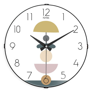 Muyika 36 cm Silent Wall Clock with Real Glass Front and Modern Design Muyika Silent Wall Clock - Modern Design & Quiet Operation wall clock, silent clock, modern clock design, glass front clock, easy installation clock, home decor, bedroom essentials, living room decor, home office accessories, modern design, silent sweep mechanism, real glass front, aluminum hands