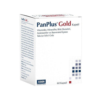 PanPlus Gold Dietary Supplement - 60 Capsules with Vitamins, Minerals & Resveratrol