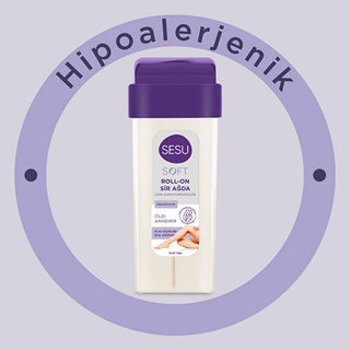 Sesu Soft Roll-On Sir Ağda 100 ml - Hypoallergenic Hair Removal Wax for Sensitive Skin Sesu Soft Roll-On Wax for Sensitive Skin hair removal wax, hypoallergenic wax, roll-on wax, sensitive skin hair removal, organic hair removal products, wax for hair removal, gentle hair removal, spatula-free wax, dermatologically tested wax, ECOCERT Certified Oat Oil, smooth skin, hair-free skin, beauty and personal care, skincare