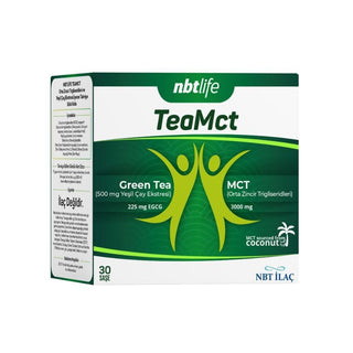 NBTLife TeaMct Green Tea Sachets - Front view, NBTLife TeaMct Green Tea Sachets - Nutritional information NBTLife TeaMct - Green Tea Sachets | 30 Pack NBTLife TeaMct - Green Tea Sachets | 30 Pack tea-mct, green-tea-sachets, dietary-supplements, health-conscious, medium-chain-triglycerides, antioxidants, weight-management, nutritional-products, single-serve, ai-generated
