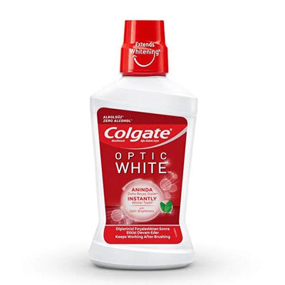 Colgate Optic White Mouthwash - Alcohol-Free, Whiter Teeth, 8.45 fl oz