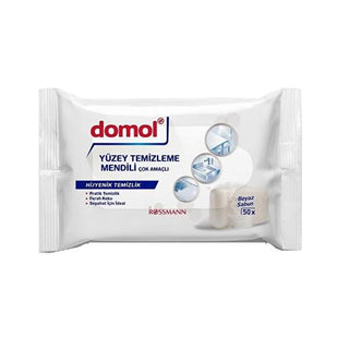 Domol Multi-Purpose Surface Cleaning Wipes - 50 White Soap Scented Wipes | Dissolves Grease, Quick Drying & Leaves Surfaces Shiny Domol Cleaning Wipes: Multi-Surface, Grease Dissolving, Shiny Finish surface cleaning wipes, multi-purpose cleaning wipes, grease dissolving wipes, quick drying cleaning wipes, household cleaning wipes, cleaning wipes for surfaces, white soap scented wipes, Domol cleaning wipes, shiny surface wipes, stain free cleaning wipes, cleaning wipes, household cleaning, surface wipes, mul