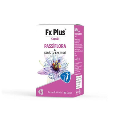 Fx Plus Passiflora Extract Supplement - Natural Relaxation Aid with Valerian Root Extract Capsules for Stress Relief