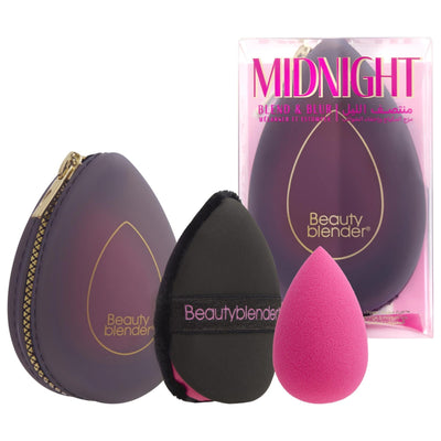 Beautyblender Midnight Blend & Blur Set: Flawless Makeup Application with Original Sponge, Power Pocket Puff & Travel Ca