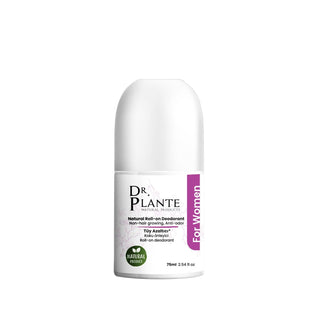 Dr.Plante Natural Roll-On Deodorant for Women - Hair Reduction, 75ml Dr.Plante Natural Roll-On Deodorant for Women - 75ml Natural Deodorant for Women, Hair Reduction Roll-On, Chemical-Free Deodorant, Women's Natural Personal Care, Roll-On Deodorant 75ml, Natural Ingredients, Hair Reduction, Sensitive Skin, Women's Health, Personal Care, Eco-Friendly, Natural Deodorant, Roll-On Deodorant