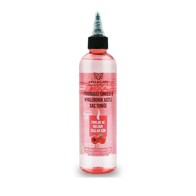 Ashley Joy Raspberry Hair Vinegar & Hyaluronic Acid Hair Tonic: Shine, Detangle & Hydrate - Natural Anti-Frizz, Moisturi