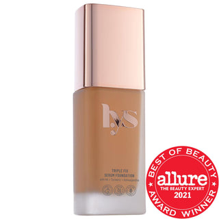 Triple Fix Serum Foundation: Anti-Aging, Hydrating, Clean Beauty - Natural Finish, Light-to-Medium Coverage - For Dark Spots & Fine Lines Triple Fix Serum Foundation: Clean Beauty & Anti-Aging serum foundation, clean beauty foundation, vegan foundation, hyaluronic acid foundation, anti-aging foundation, natural finish foundation, cruelty-free foundation, foundation for dark spots, foundation for fine lines, fragrance-free foundation, foundation, makeup, face makeup, skincare, Ashwagandha, Turmeric, hydratin