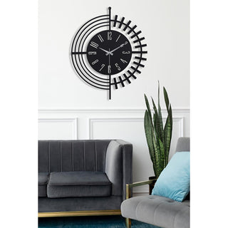 Muyika 41x41cm Metal Modern Wall Clock - Silent Sweep Mechanism, Modern Home Decor Muyika Metal Wall Clock - Modern Decor, Silent Operation Wall Clock, Metal Wall Clock, Silent Wall Clock, Modern Home Decor, Large Wall Clock, Decorative Clock, Home Accessories, Office Decor, Silent Sweep Mechanism, Metallic Clock, Modern Clock, Interior Design, Home Furnishing