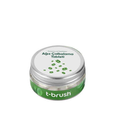 T-Brush Fluoride-Free Mouthwash Tablets, Mint Flavor, Portable Oral Care Solution for Travel - 75 Tablets