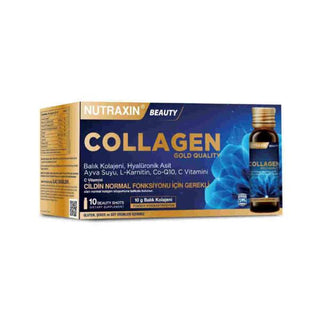 Nutraxin Beauty Collagen Drink: 10,000mg Hydrolyzed Collagen, Hyaluronic Acid, & Vitamin C - Anti-Aging Skin, Hair & Nail Support Nutraxin Beauty Collagen: Radiant Skin, Hair & Nails collagen supplement, hydrolyzed collagen drink, hyaluronic acid supplement, beauty supplement, anti-aging supplement, skin hair nails supplement, collagen with vitamin C, coenzyme q10 supplement, skin health, hair health, nail health, beauty drink, collagen, hyaluronic acid, vitamin C, coenzyme Q10, l-carnitine, vitamins, nutri
