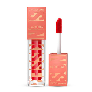 Maybelline Sunkisser Hazy Matte Liquid Blush - Spicy Red: Natural Matte Summer Glow, Long Lasting, Vitamin E, Easy Blend Maybelline Sunkisser Liquid Blush: Natural Matte Glow & Long Lasting liquid blush, matte blush, long lasting blush, natural blush, vitamin e blush, Maybelline blush, hazy matte blush, red liquid blush, easy to blend blush, summer glow blush, blush, matte finish, vitamin E, blendable, curved applicator, lightweight, natural look, long-wearing, makeup, cosmetics, beauty, Spicy Red, easy app