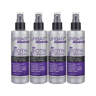 URBAN Care Expert Biotin & Caffeine Hair Tonic - Anti-Hair Loss, Nourishing, 200ml, 4 Units Biotin & Caffeine Hair Tonic for Anti-Hair Loss Hair Tonic, Anti-hair loss, Biotin, Caffeine, Hair care, Hair nourishment, Hair growth, Hair strengthening, Hair health, Hair fall solution, Nourishing hair, Healthy hair, Hair care products, Cosmetic, Beauty product, Hair treatment