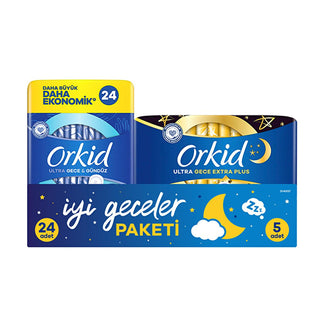 Orkid Ultra Gece: Overnight Protection Feminine Hygiene Pads - Extra Absorbent, Leakproof, Dermatologically Tested for Women - 24-Count Orkid Ultra Gece: Leakproof Overnight Feminine Pads - Absorbent overnight pads, feminine hygiene, menstrual pads, ultra thin pads, leak protection pads, nighttime protection pads, dermatologically tested pads, absorbent pads, Orkid Ultra Gece, feminine care products, overnight protection, period protection, period pads, sanitary pads, women's health, feminine products, mens