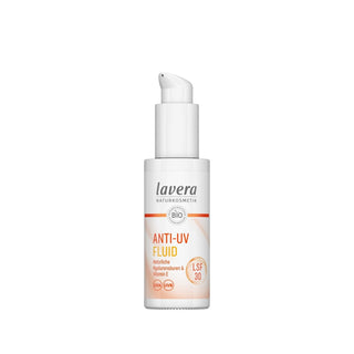 Lavera Natural Sunscreen SPF30 Anti-UV Fluid: Daily Sun Protection for Sensitive Skin - Lightweight, Organic, Travel-Friendly (30ml) Lavera Natural Sunscreen SPF30: Sensitive Skin Protection sunscreen SPF30, Lavera sunscreen, Anti-UV fluid, natural sunscreen, organic sunscreen, sun protection, daily sunscreen, sensitive skin sunscreen, sunscreen, SPF 30, Lavera, Anti-UV, natural skincare, organic skincare, sunblock, face sunscreen, travel sunscreen, small sunscreen, UVA protection, UVB protection, sun damag