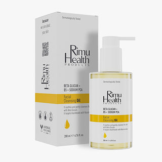 Rimu Health Facial Cleansing Oil: Blackhead & Acne Treatment, Soothing Beta Glucan Formula, Deep Pore Cleansing for All Skin Types Rimu Health Facial Cleansing Oil: Blackhead & Acne Treatment facial cleansing oil, blackhead removal, acne treatment, skin soothing, gentle cleanser, deep pore cleansing, sensitive skin cleanser, all skin types cleanser, beta glucan skincare, niacinamide face wash, face wash, face cleanser, skin care, beta glucan, allantoin, aloe vera water, niacinamide, deep cleansing, all skin