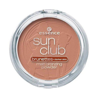 Essence Sun Club Bronzing Powder 02 - Matte Finish, Natural Sun-Kissed Glow Makeup
