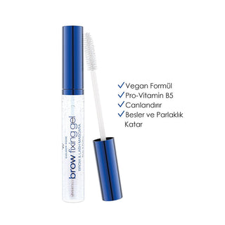 Golden Rose Brow Fixing Gel & Lash Mascara: Vegan Biotin Formula for Natural Definition, Lifting & Nourishment Golden Rose Brow & Lash Mascara: Vegan, Biotin, Natural Definition brow fixing gel, lash mascara, vegan brow mascara, brow and lash gel, biotin brow gel, brow gel, lash gel, vegan mascara, biotin mascara, brow shaping, lash defining, natural brows, defined brows, lifted lashes, healthy brows, healthy lashes, makeup, beauty, cosmetics, vegan beauty, cruelty-free, pro-vitamin B5, amino acids, eye mak