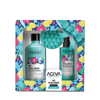Agiva 8D Hyaluron Hair Care Set: Intense Hydration, Detangling Leave-In Conditioner - Dry & Damaged Hair Repair Agiva Hyaluron Hair Set: Hydrate & Repair Dry, Damaged Hair hair care set, hyaluron shampoo, leave-in hair conditioner, dry hair treatment, damaged hair repair, moisturizing hair products, hair detangler, hair shine enhancer, daily hair care routine, hair hydration, dry hair, damaged hair, brittle hair, hair moisturizing, hair nourishment, hair detangling, shampoo, conditioner, leave-in conditione