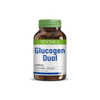 Voonka Glucogen Dual 90 Tablet - Joint Health Supplement with Glucosamine, Chondroitin, and Hyaluronic Acid Voonka Glucogen Dual 90 Tablet - Joint Health Supplement Glucosamine Supplement, Joint Health Support, Chondroitin Sulfate, Hyaluronic Acid Supplement, Dietary Supplement for Joints, Joint Pain Relief, Joint Health, Joint Comfort, Mobility Support, Supplement for Joints