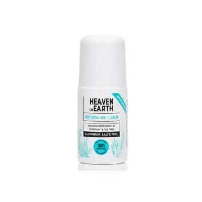 Heaven on Earth Natural Roll-on Deodorant Calm 50ml - Gentle on Sensitive Skin, Organic Ingredients, Long Lasting Freshn