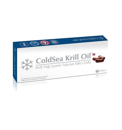 ColdSea Krill Oil Supplement - 60 Odorless Capsules, Cold-Pressed Omega 3 Rich Dietary Supplement for Heart Health & Inf
