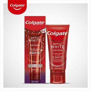 colgate optic white toothpaste 50ml, oxidation technology toothpaste, toothpaste with active oxygen, white toothpaste for deep stains Colgate Optic White Toothpaste - Oxygen Technology | 50ml Colgate Optic White Toothpaste - 50ml colgate, optic-white, toothpaste, whitening, oral-care, active-oxygen, non-abrasive, deep-stain-removal, dental-hygiene, ai-generated