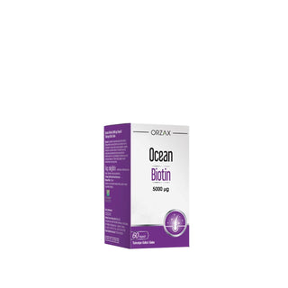 Orzax Ocean Biotin 5000ug - High Dose Biotin Supplement for Hair Growth, Skin Health & Nail Strengthening Orzax Ocean Biotin 5000ug - Hair Growth & Skin Health Supplement Biotin Supplement, Hair Growth Support, Skin Health, Nail Strengthening, Ocean Sourced Biotin, High Dose Biotin, Dietary Supplement, Hair Care, Skin Care, Nail Care, Natural Supplements, Marine-Derived Supplements, Health Supplements, Wellness Products