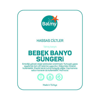 Natural Cotton Baby Bath Sponge - Soft & Gentle | Ideal for All Skin Types