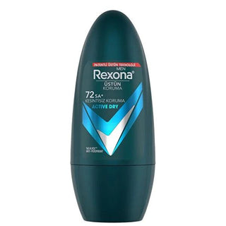 Rexona Men Active Dry Roll-On Deodorant - 72 Hour Protection, Long-Lasting Antiperspirant for Active Men Rexona Men Active Dry Roll-On Deodorant - 72 Hour Protection Rexona Men Deodorant, Active Dry Roll-On, 72 hour protection, Antiperspirant Deodorant, Long-lasting deodorant for men, Men's grooming, Personal care, Deodorant, Antiperspirant, Rexona, Active Dry, 50 ml, 1.69 fl oz, MotionSense technology, Dermatologically tested, Sensitive skin, Fragrance variety, Confidence, Freshness