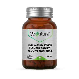 VeNatura Licorice Root Supplement Chewable Tablets - 400mg, Strawberry Flavor, Natural Health Support for Digestive & Immune System VeNatura Licorice Root Supplement - 400mg, Strawberry Flavor Licorice Root Supplement, Dietary Supplement Chewable Tablets, Natural Health Supplements, Licorice Root Extract, VeNatura DGL Meyan Kökü, Digestive Health Support, Immune System Support, Natural Supplements, Chewable Tablets, Strawberry Flavor, Health Supplements, Wellness Products