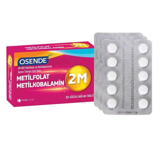 osende metilfolat metilkobalamin tablets front view, osende vitamin b12 and folate supplement packaging Osende Metilfolat Metilkobalamin - Vitamin B12 & Folate | 30 Tablets Osende Metilfolat Metilkobalamin Tablets osende, metilfolat, metilkobalamin, vitamin-b12, folate-supplement, dietary-supplement, health-support, vitamins, ai-generated, tablet-form