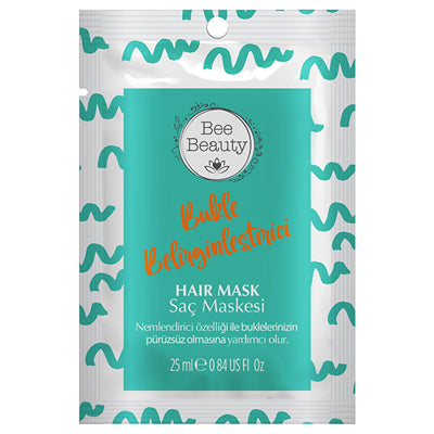 Bee Beauty Curl Defining Hair Mask: Enhance & Strengthen Curly Hair with Macadamia Oil & Panthenol - Single Use, Frizz C