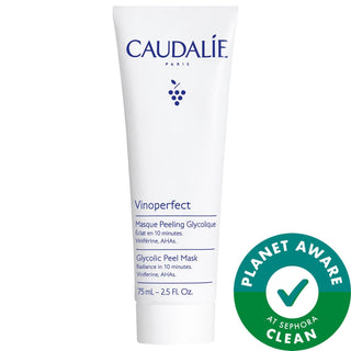 Caudalie Vinoperfect Brightening Glycolic Peel Mask - Natural Exfoliating Mask for Dark Spots, Vegan Skincare Caudalie Glycolic Peel Mask for Dark Spots & Uneven Texture Glycolic Peel Mask, Skincare for dark spots, Natural exfoliating mask, Vegan skincare products, Sustainable beauty products, Brightening facial mask, Caudalie, Skincare, Face Mask, Facial treatment mask, Dark spots treatment, Uneven skin texture, Normal skin, Combination skin, Gluten-free, Cruelty-free, Eco-friendly packaging, Glycolic Acid