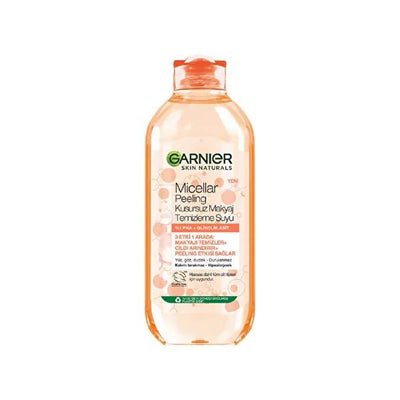 Garnier Micellar Cleansing Water with Gentle Exfoliation - 3-in-1 Makeup Remover, Cleanser & Peeling Effect for Smoother