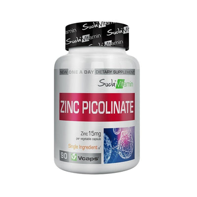 Suda Vitamin Zinc Picolinate 90 Capsules - Immune System Support & Bone Health Supplement