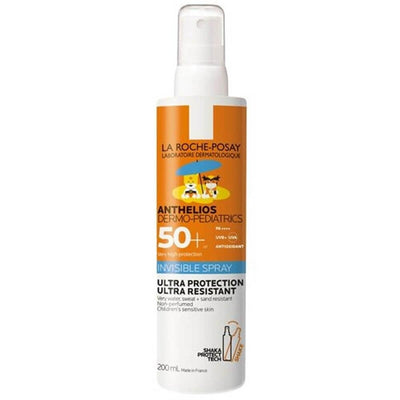 La Roche-Posay Anthelios SPF 50+ Dermo-Pediatrics Sunscreen Spray for Kids - Gentle, High Protection for Sensitive Skin 