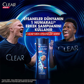 Clear Men Erling Haaland Lemon Shampoo: 48-Hour Dandruff Protection for Oily Scalp - Scalp Recharge & Refreshing Sensation Clear Men Erling Haaland Shampoo: Dandruff Protection & Oily Scalp Clear Men shampoo, anti-dandruff shampoo, men's shampoo, scalp recharge shampoo, lemon shampoo, Erling Haaland shampoo, shampoo for oily scalp, 48 hour dandruff protection, hair care, men's grooming, scalp health, dandruff control, refreshing shampoo, invigorating shampoo, hair cleanser, lemon extract, menthol, piroctone