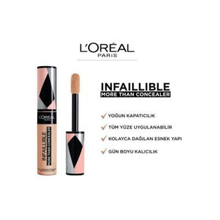 L'Oreal Paris Infaillible Concealer: Full Face Coverage, Long-Lasting 327 Cashmere - Blemish Cover, Even Skin Tone, Makeup Base L'Oreal Infaillible Concealer: Full Coverage, Long-Lasting Loreal Paris Infaillible concealer, full face concealer, long-lasting concealer, 327 Cashmere concealer, skin imperfection concealer, even skin tone concealer, makeup base, blemish cover, Loreal concealer, concealer, full coverage concealer, face makeup, makeup, cosmetics, beauty, long-wear concealer, flawless complexion, s
