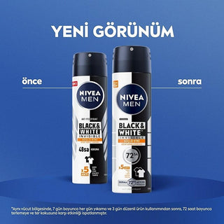 Nivea Men Men's Deodorant Spray, Anti-Perspirant Protection for Up to 72 Hours, Stain-Free, Dermatologically Tested - 5.07 fl oz Nivea Men Deodorant Spray - 72 Hour Protection men's deodorant spray, anti-perspirant deodorant, long-lasting deodorant, odor protection, stain-free deodorant, Nivea Men, dermatologically tested, ethyl alcohol-free, personal care, grooming, hygiene, men's grooming, confidence, freshness
