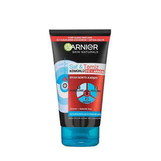 garnier charcoal cleansing mask with salicylic acid 150ml, garnier skin naturals 3 in 1 charcoal mask application, garnier cleansing mask packaging Garnier Charcoal Cleansing Mask - 3 in 1 Formula | 150ml Garnier Charcoal Cleansing Mask - 3 in 1 Formula | 150ml garnier, charcoal-mask, cleansing-mask, skincare, face-mask, blackhead-remover, salicylic-acid, exfoliation, oil-control, ai-generated