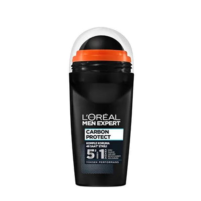 L'Oréal Paris Men Expert Roll On Carbon Protect Anti Perspirant: 48-Hour Sweat Protection, Alcohol-Free, Long Lasting De