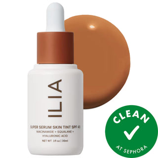 Ilia Super Serum Skin Tint SPF 40: Dewy Coverage, Hydrating Hyaluronic Acid & Vegan Foundation Ilia Skin Tint SPF 40: Hydrating Dewy Foundation tinted serum foundation, SPF 40 foundation, dewy coverage foundation, vegan foundation, cruelty-free foundation, hyaluronic acid foundation, niacinamide skin tint, plant-based squalane foundation, light coverage SPF, mineral SPF foundation, foundation, tinted serum, SPF, dewy coverage, light coverage, vegan, cruelty-free, hyaluronic acid, niacinamide, plant-based sq