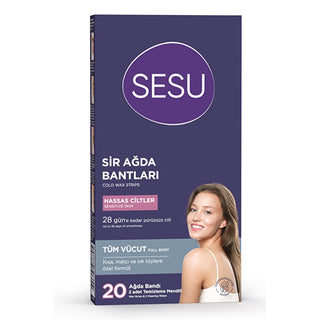 Sesu Sensitive Skin Wax Strips - Easy Hair Removal for Short Hair, Sugar-Free Formula Sesu Sensitive Skin Wax Strips - Sugar-Free & Gentle sensitive skin wax strips, easy hair removal, sugar-free wax, body hair removal for sensitive skin, waxing for short hair, hair removal for women, sensitive skin care, wax strips, hair removal products, personal care