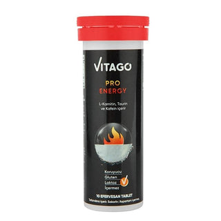 Vitago Effervescent Vitamin Supplement Tablets - Energy Boost, Immune Support, Gluten-Free, 10 Count Vitago Effervescent Vitamin Supplement - Energy & Immune Support Effervescent Vitamin Supplement, L-Carnitine Supplement, Zinc Gluconate, Caffeine Energy Boost, Gluten-Free Dietary Supplement, Preservative-Free Vitamin Tablets, Energy Support, Immune Function, Dietary Supplements, Health Supplements, Wellness Products, Vitago, Switzerland Sourced L-Carnitine, Gluten-Free, Sugar-Free, Lactose-Free, No Artific