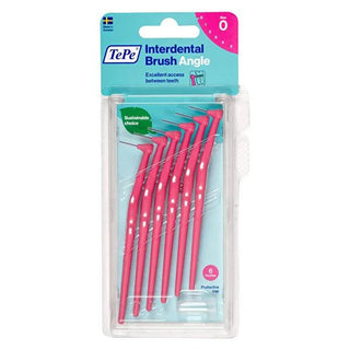 Tepe Angle Handle Interdental Brush - 0.4mm Pink - Pack of 6 for Enhanced Oral Hygiene Tepe Interdental Brush - 0.4mm Pink (6 Pack) interdental brush, oral hygiene tool, dental care, Tepe Arayüz Fırçası, angle handle interdental brush, dental hygiene products, oral health, dental cleaning, interdental cleaning, Swedish dental professionals, ergonomic handle, plastic-coated wire, dental work, tight spaces, oral hygiene routine