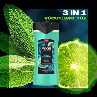 Axe Premium Collection 3 in 1 Shower Gel Aqua Bergamot 300ml | Refreshing Clean