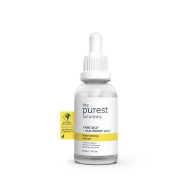 The Purest Solutions Brightening Serum: 2% Arbutin + Hyaluronic Acid for Radiant, Even Skin Tone | Dark Spot & Hyperpigm