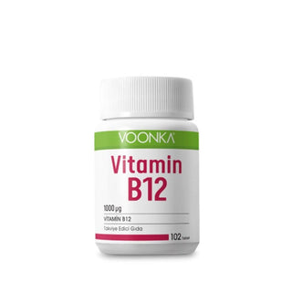 voonka-vitamin-b12-tablets-bottle, voonka-vitamin-b12-tablets-closeup Voonka Vitamin B12 102 Tablet - Energy Support | 102 Tablets Voonka Vitamin B12 Tablets - Boost Energy & Metabolism voonka, vitamin-b12, energy-support, dietary-supplement, adult-health, health-and-wellness, tablets, boost-energy, wellness-supplement, ai-generated
