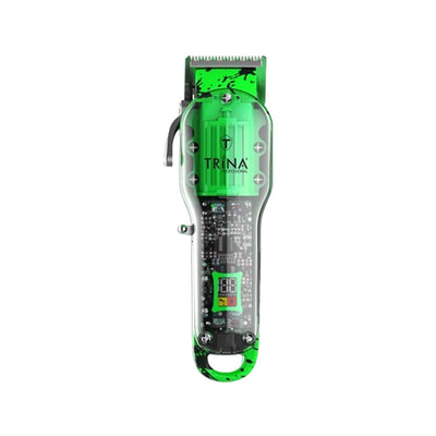 Trina Professional Hair Clipper - Green, High-Quality Cutting Performance for Professional Barbers and Home Use